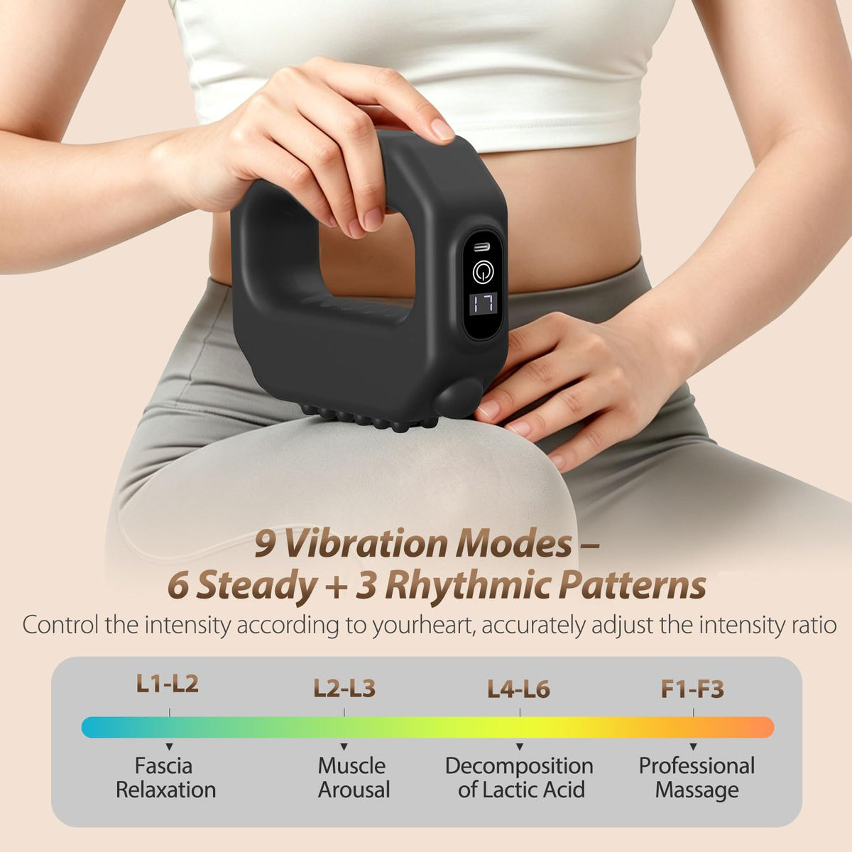 Adjustable Portable Cordless Full-Body Massager with Belt E98137