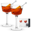 Stemmed Crystal Cocktail Glasses Set of 2 F7350