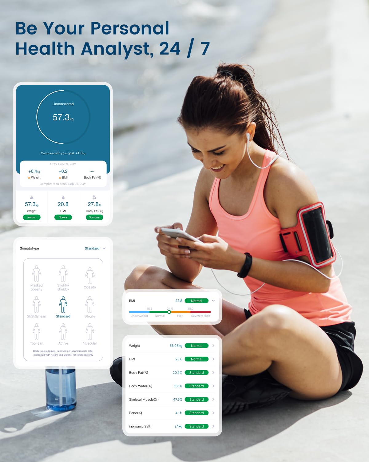 Rechargeable Digital Bathroom Scale W875