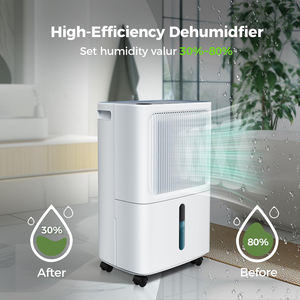2,500 Sq.Ft 34 Pint Dehumidifier V569914