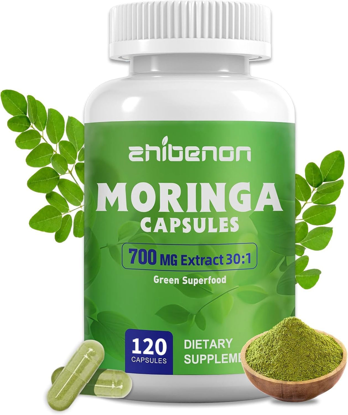 Moringa Oleifera Leaf Extract 120 Capsules 700 mg Z417904