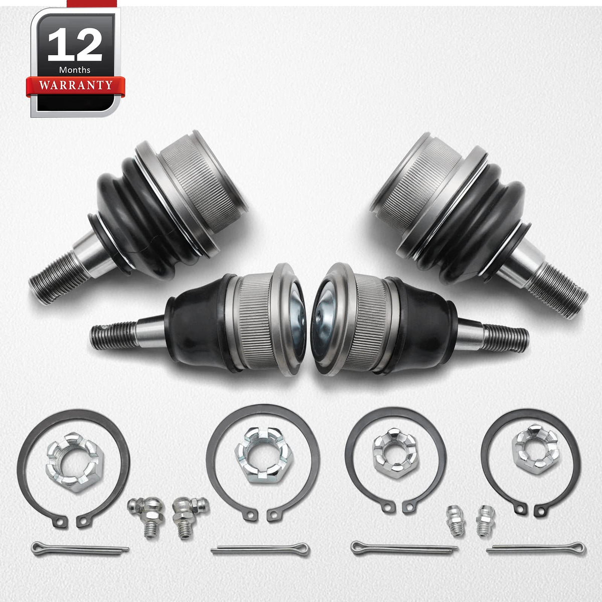 Zinc-Nickel Alloy Front Upper & Lower Ball Joints W5522