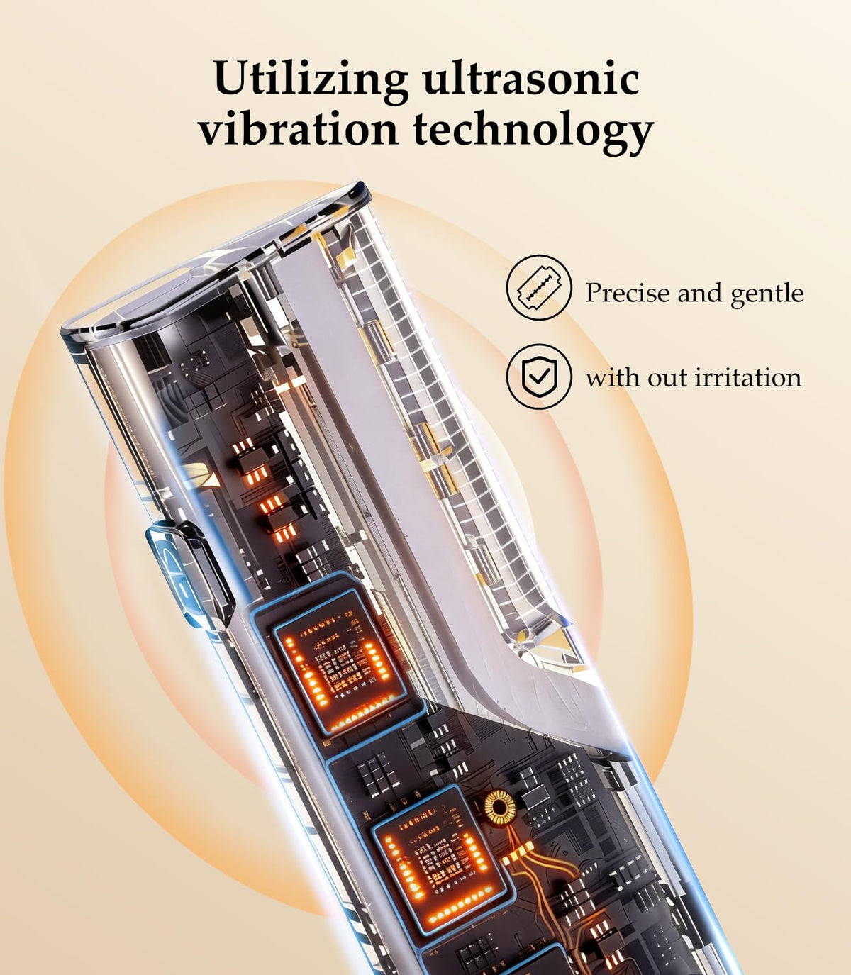 Rechargeable Dermaplaning Razor for Women Face with 10 Replacement Blades R479