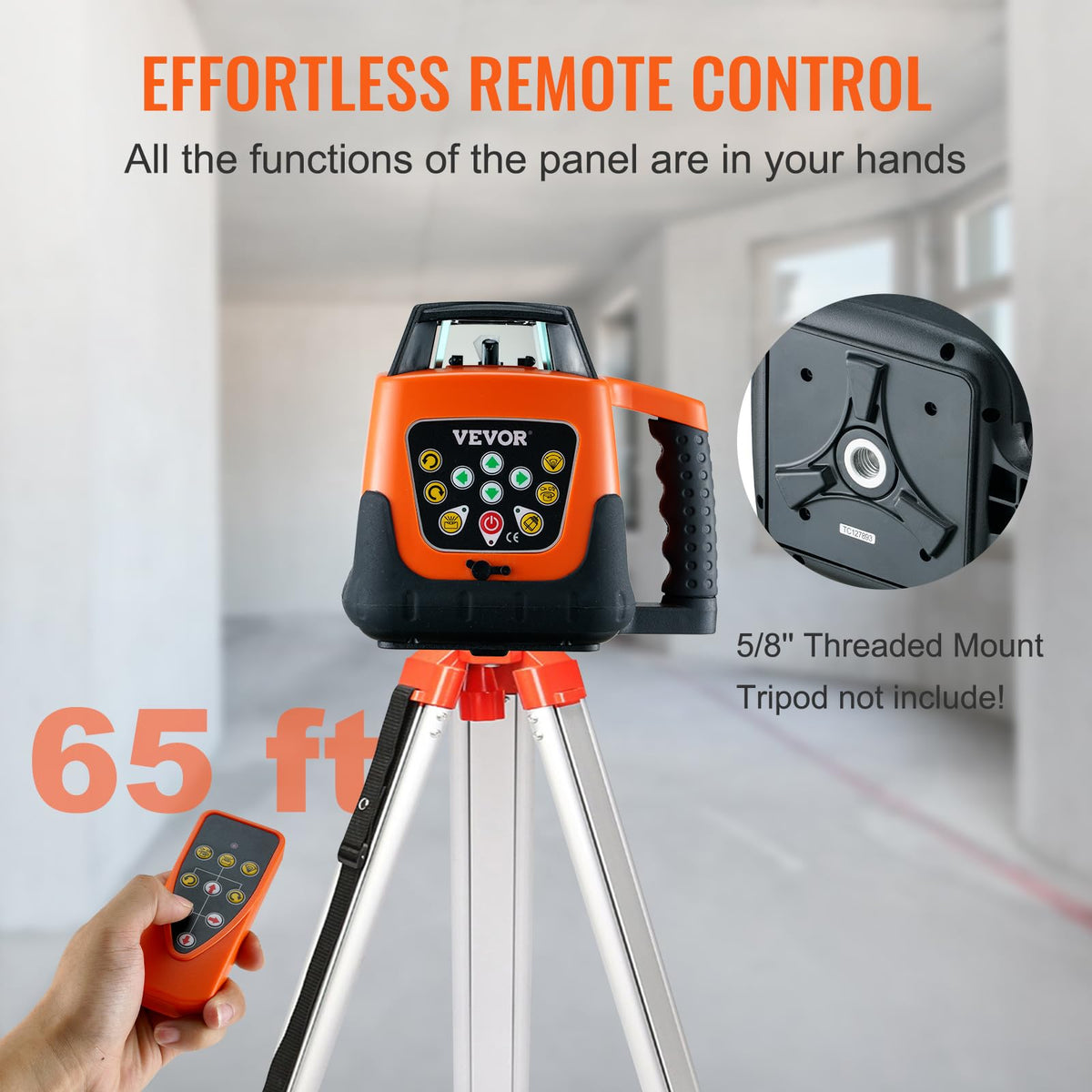 Green 360 Degree Self Leveling Rotary Laser Level Kit with Tripod & Staff X30890