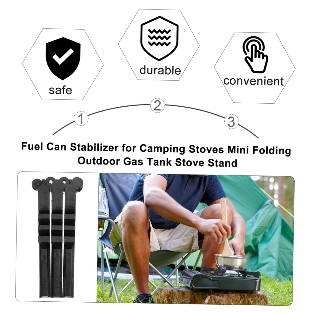 Compact Folding Propane Camp Stove Canister Stand W6914