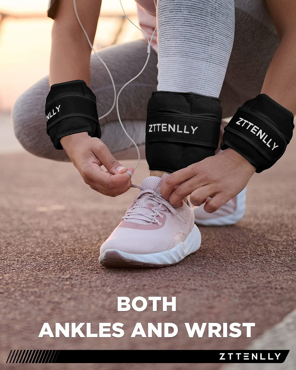 Adjustable Ankle Weights 1 Pair 5 10 15 18 20 Lbs T756855