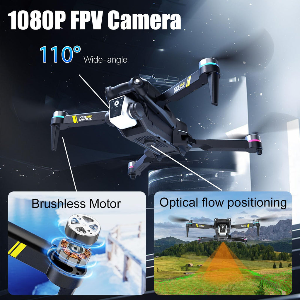 Brushless Drone with Camera, 2 Batteries T934605