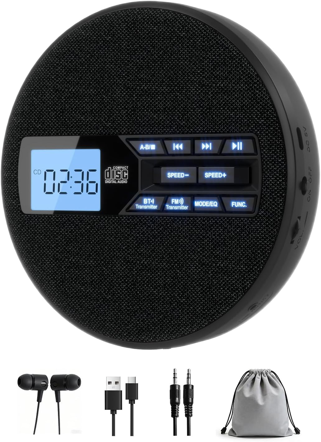 Portable CD Player with Bluetooth & FM Transmitter X191