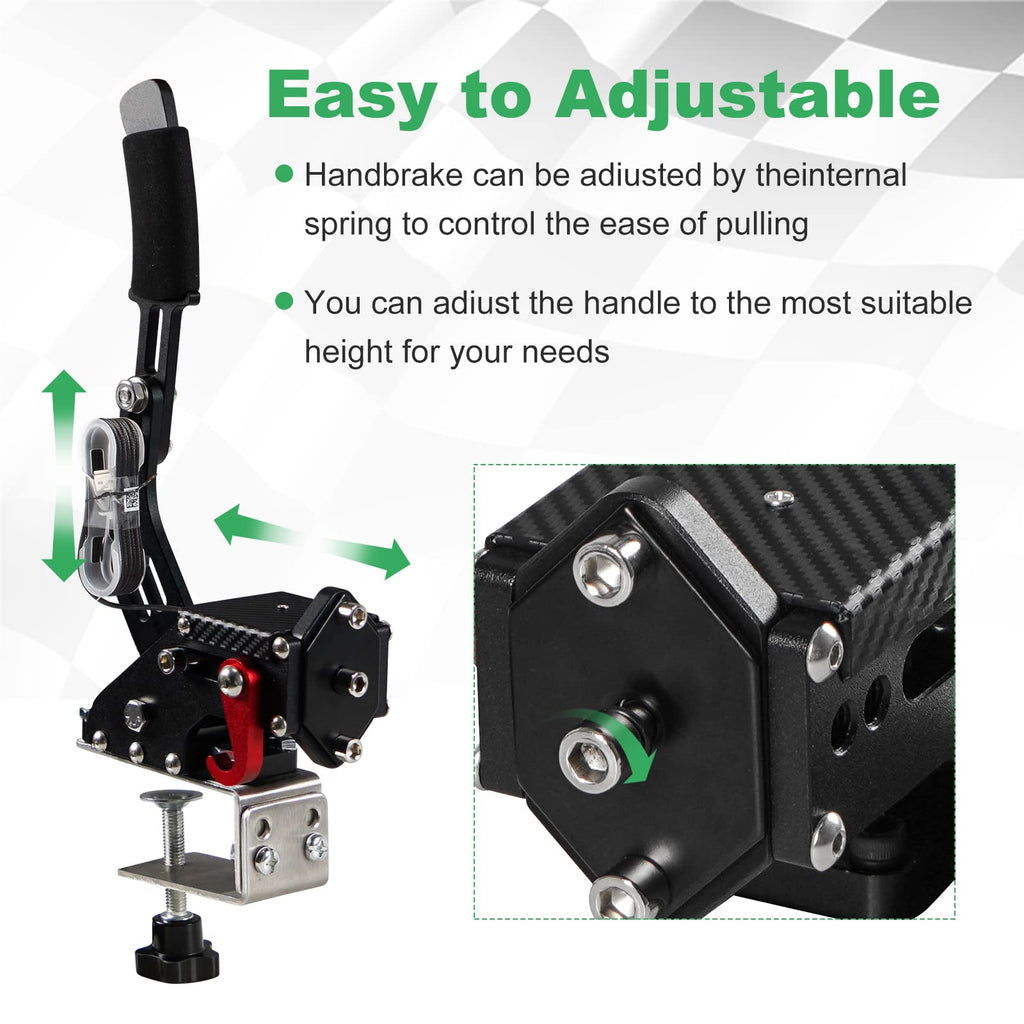 2-in-1 USB Handbrake with Hall Sensor and Clamp S567