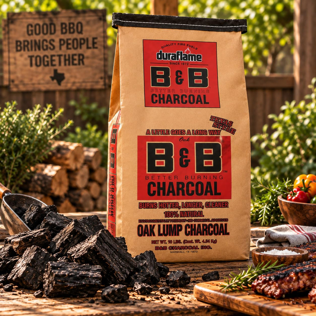 Oak Lump Charcoal 10 lb Bags 2 Pack A15048