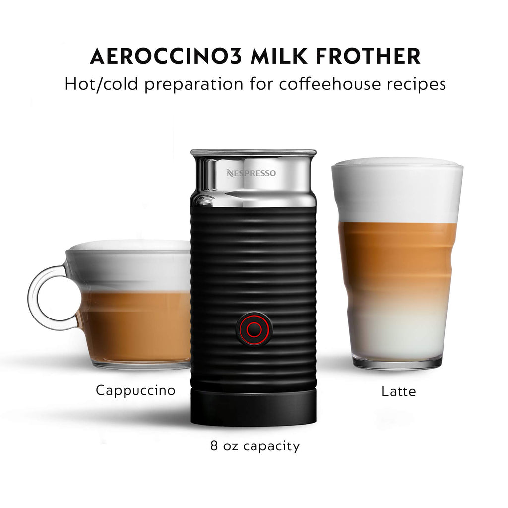Matte Black Coffee Machine with Milk Frother R17324