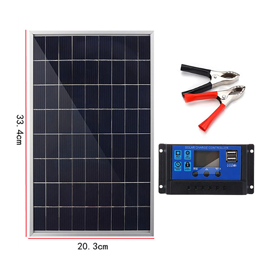 10W 12V Monocrystalline Solar Panel Kit with 10A Charge Controller H5329