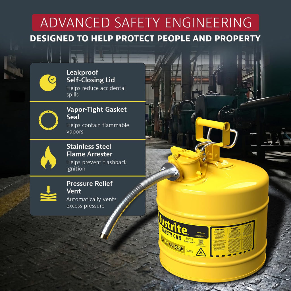 Yellow Galvanized Steel Diesel Fuel Can I611381