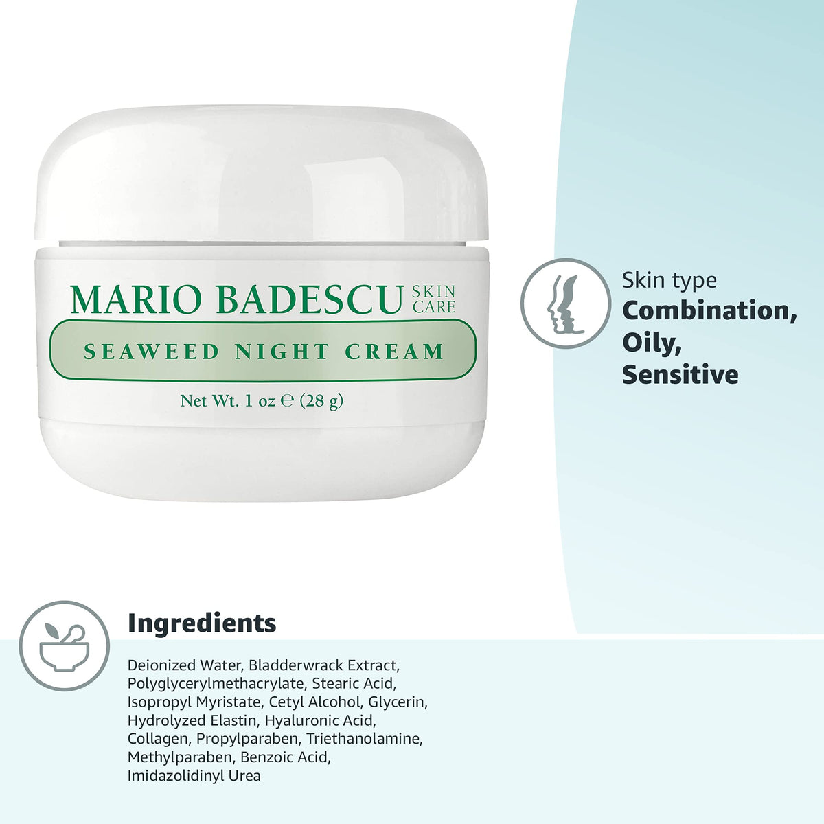 Seaweed Night Cream Oil-Free Moisturizer with Collagen Q166