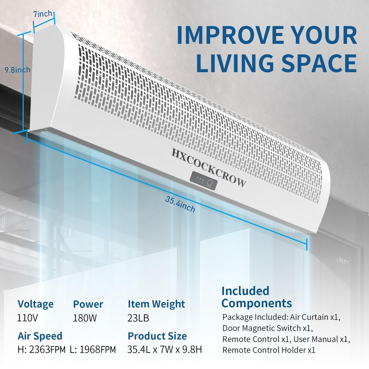 36 Inch Wall Mounted Air Curtain S83581