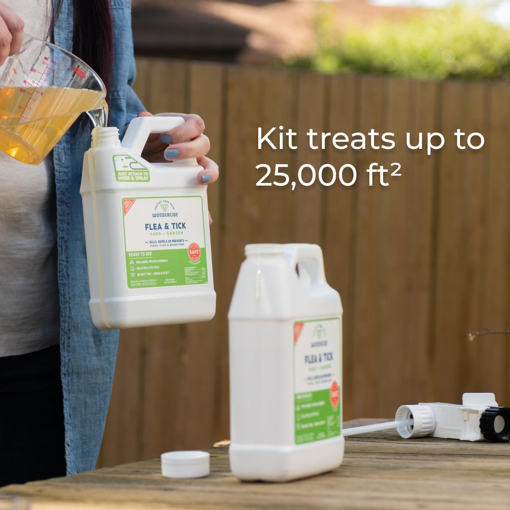 Flea, Tick, and Mosquito Yard Spray Refill Starter Kit 32 oz Ready to Use and 16 oz Concentrate C8716