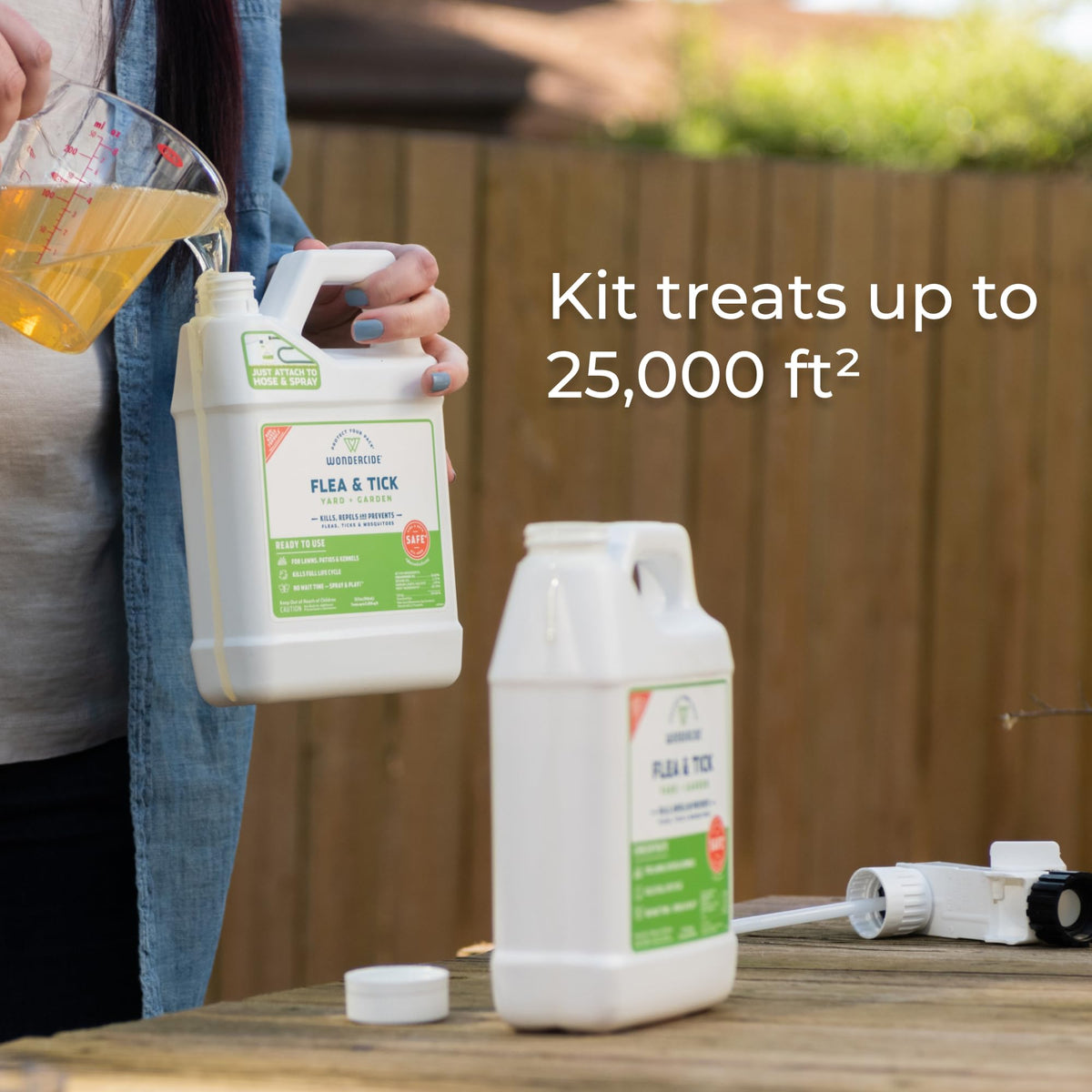 Flea, Tick, and Mosquito Yard Spray Refill Starter Kit 32 oz Ready to Use and 16 oz Concentrate C8716