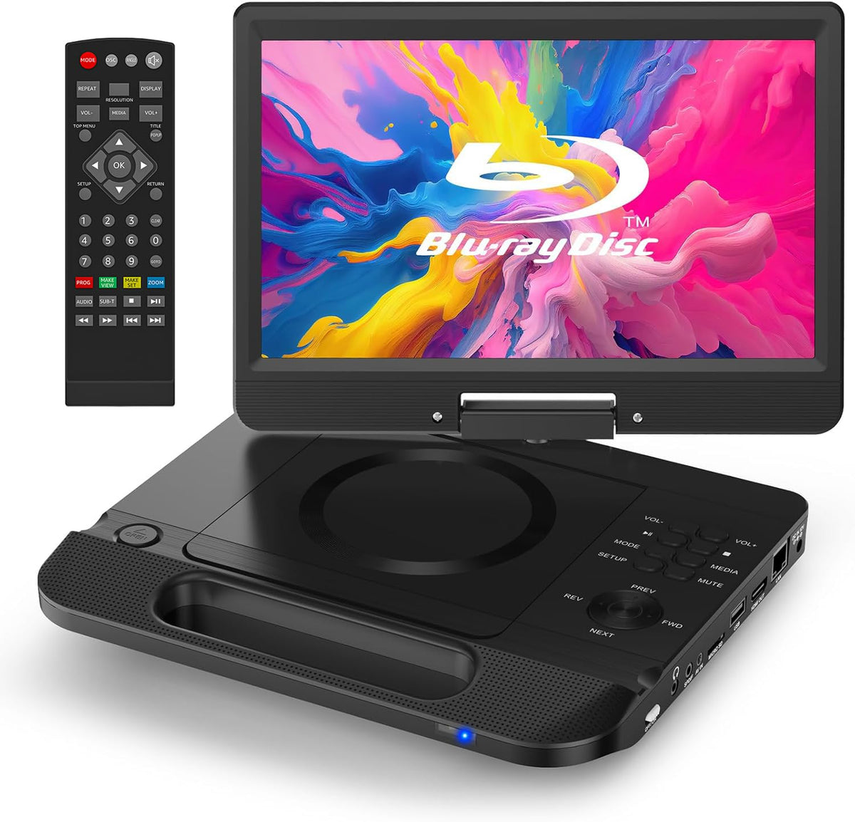 12.5" Portable Blu-ray Player with 10.5" 1080P Swivel Screen J728113