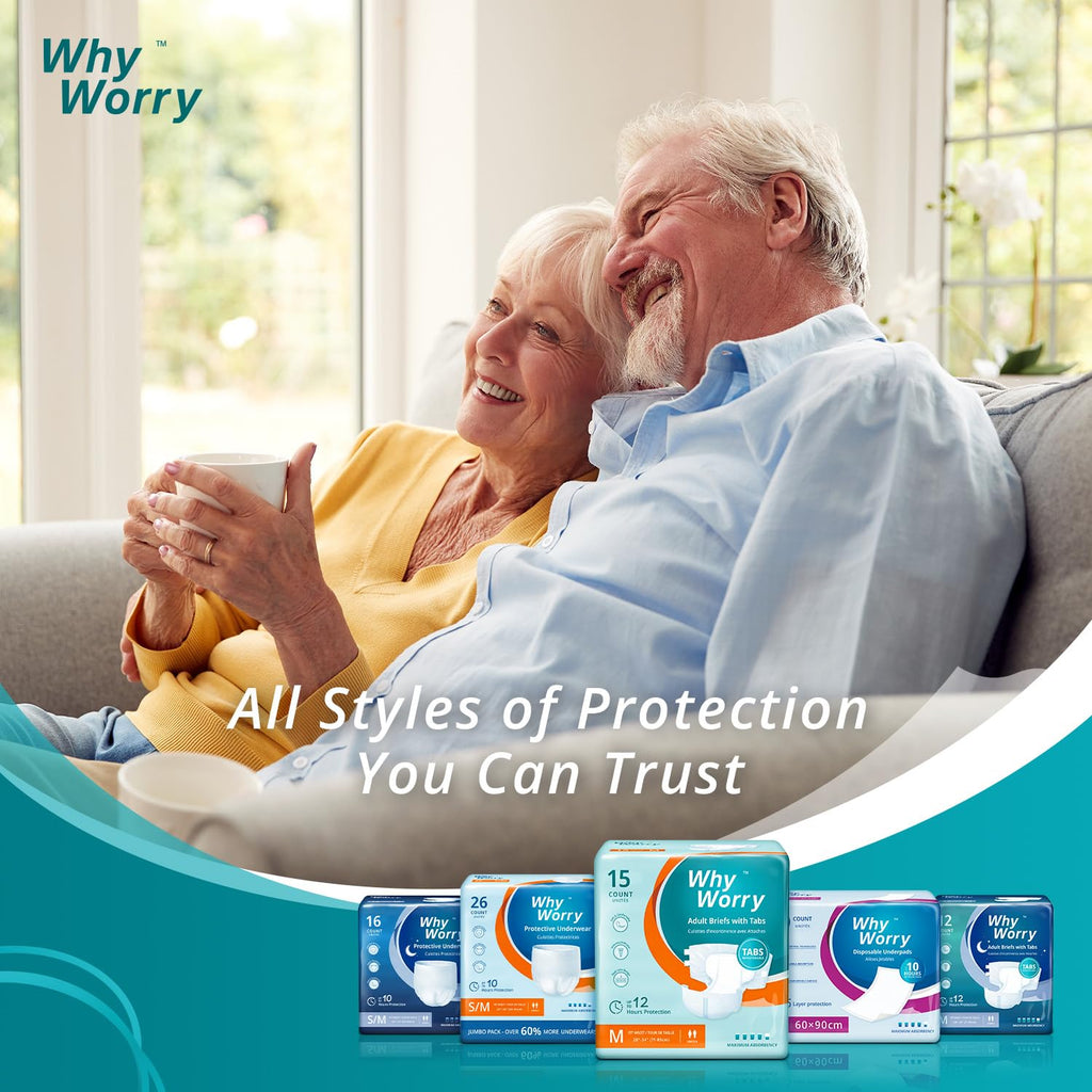 Small Adult Diapers with Tabs, 15 Count & Ultra Thick Bathing Wipes P790541