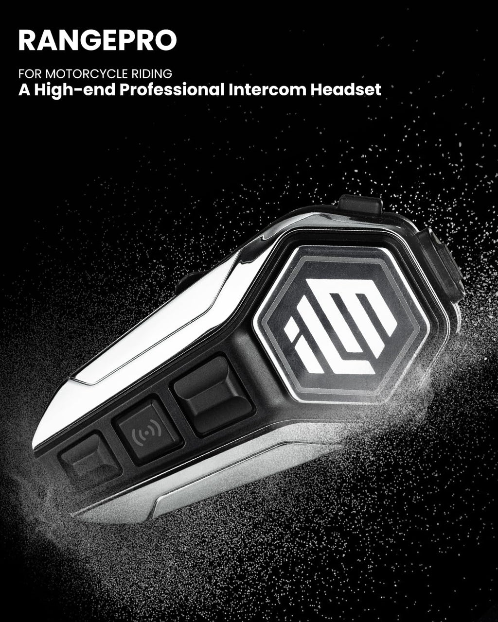 Matte Black Modular Full Face Motorcycle Helmet and Bluetooth Headset R8026