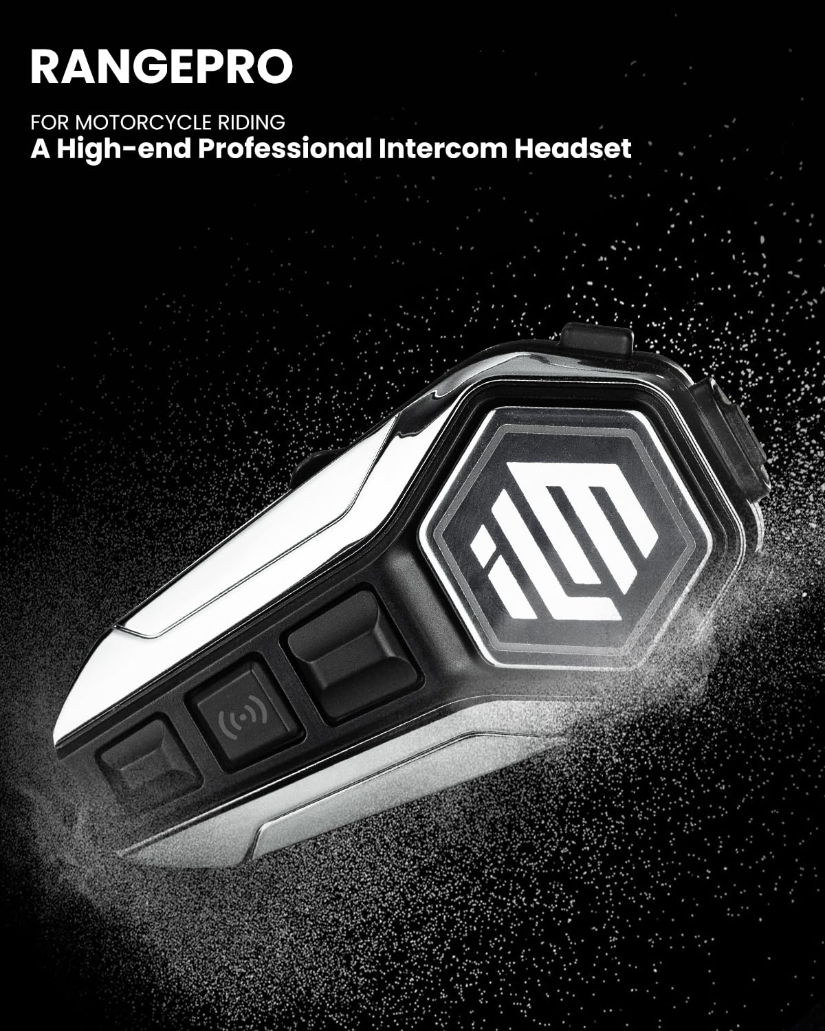 Matte Black Modular Full Face Motorcycle Helmet and Bluetooth Headset R8026