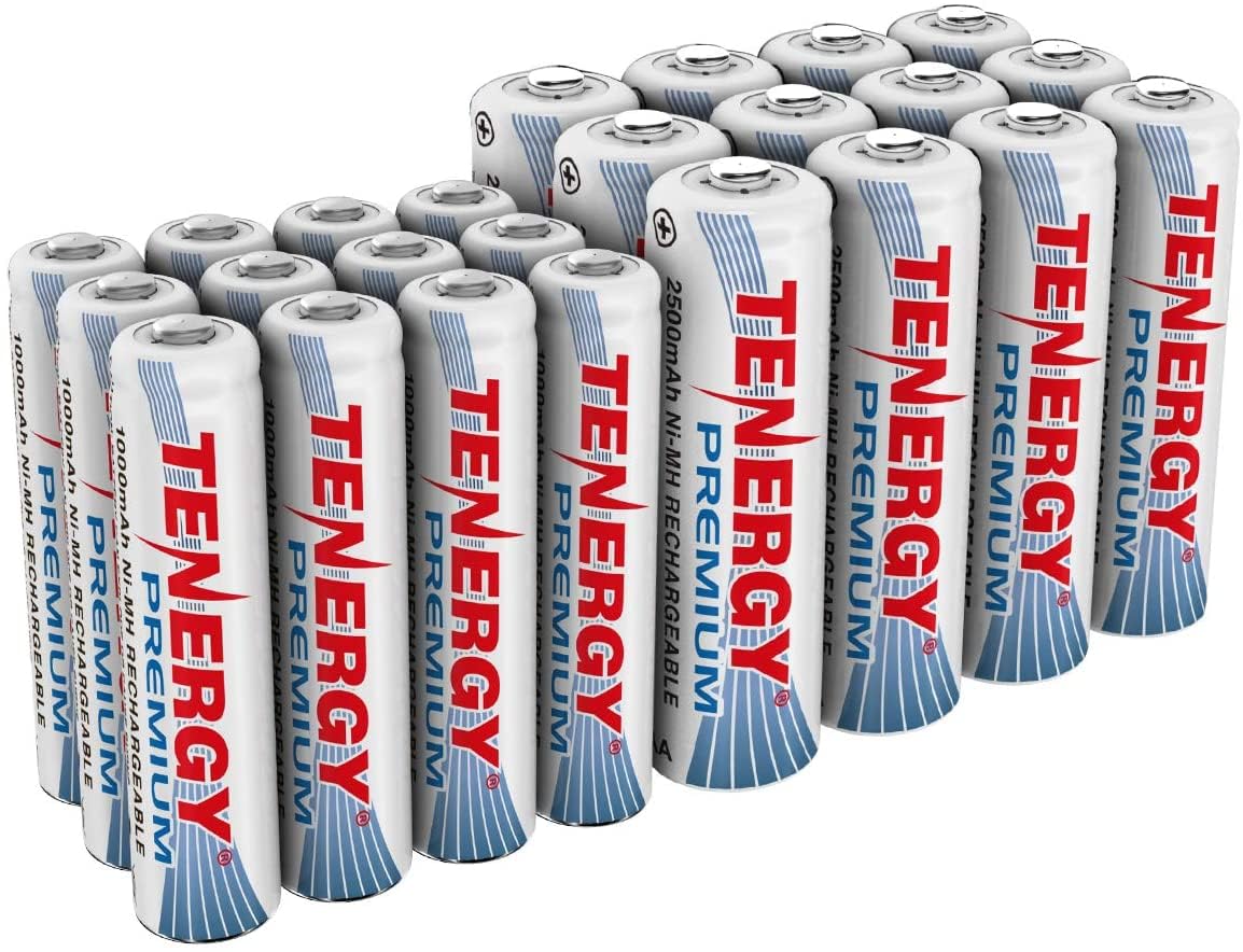 12xAA and 12xAAA Rechargeable Batteries, 24 Pack U25765