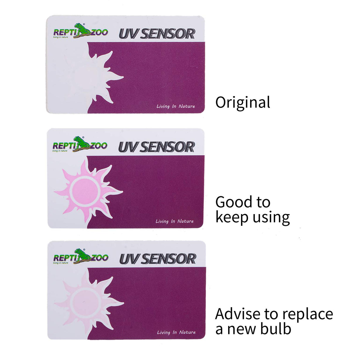 UVB Tester Reptile Lamp UV Sensor Set of 2 A299057