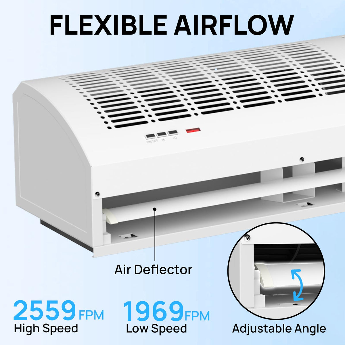 36-Inch Wall-Mounted Air Curtain Fan with Magnetic Switch K690