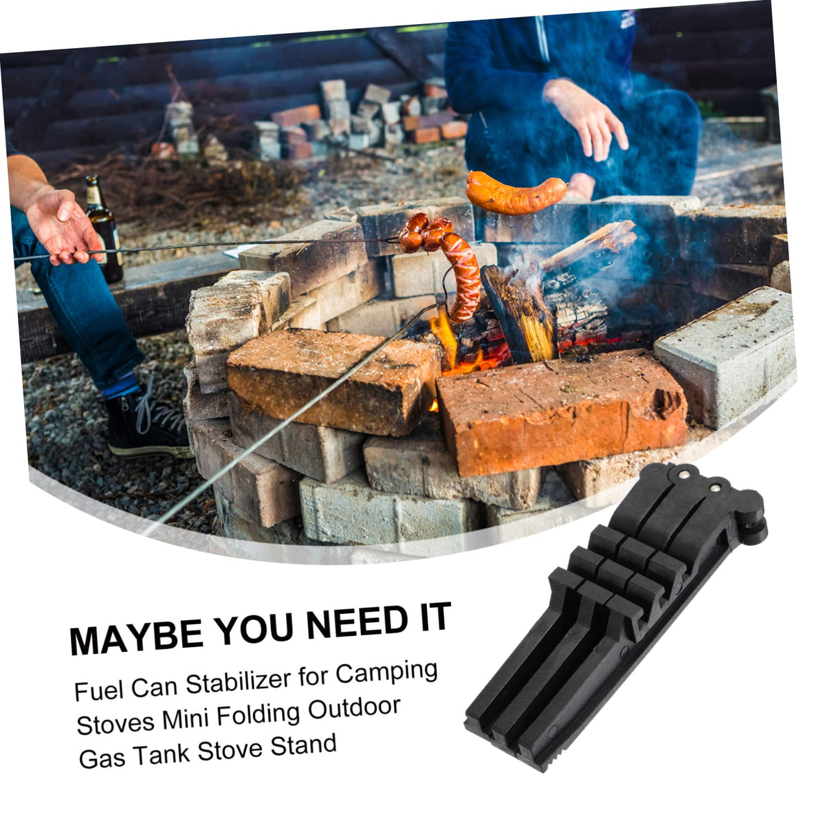 Compact Folding Propane Camp Stove Canister Stand W6914