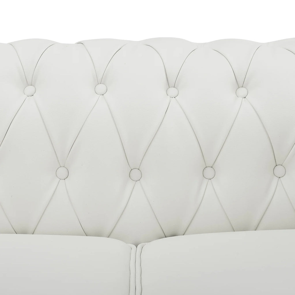 White Tufted Sofa X1876
