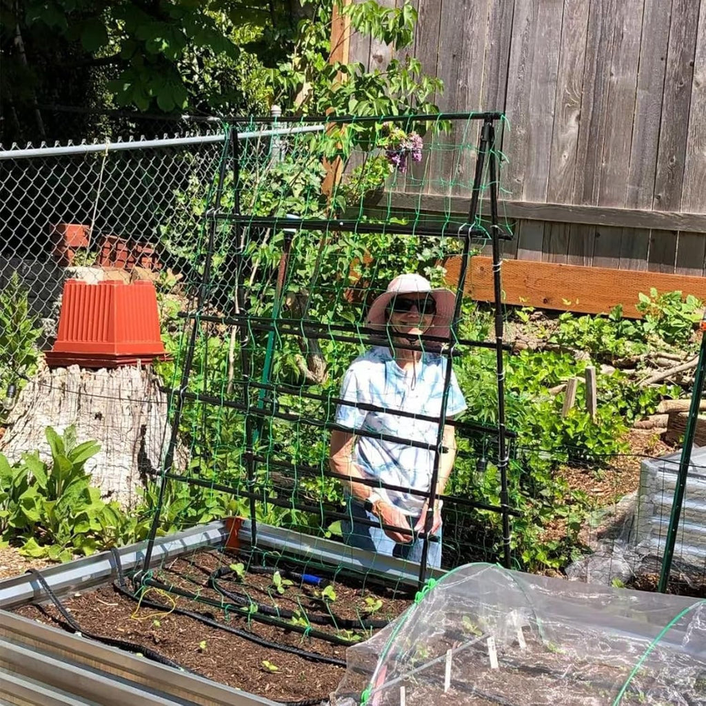 A-Frame Garden Trellis with Plant Support Clips Z653391