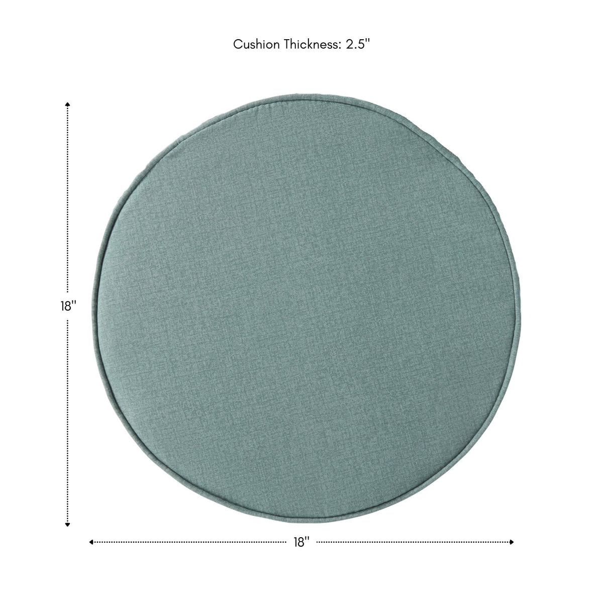 18" x 18" Seaglass Round Outdoor Chair Pad Set of 2 D560727