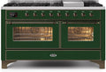 Emerald Green Dual Fuel Propane Gas Range F6268