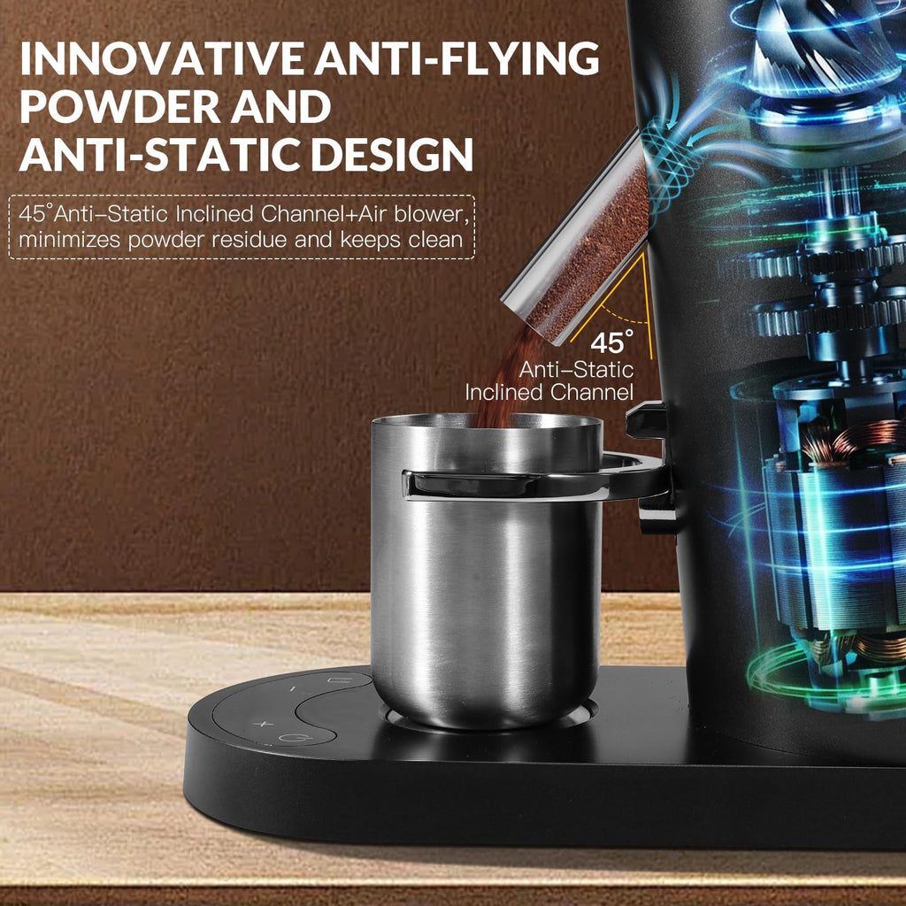 Cordless Black Conical Burr Coffee Grinder V187599