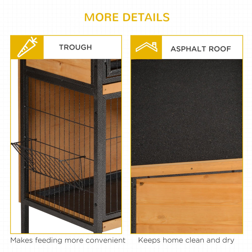 48" 2-Story Rabbit Hutch with Metal Frame B2216