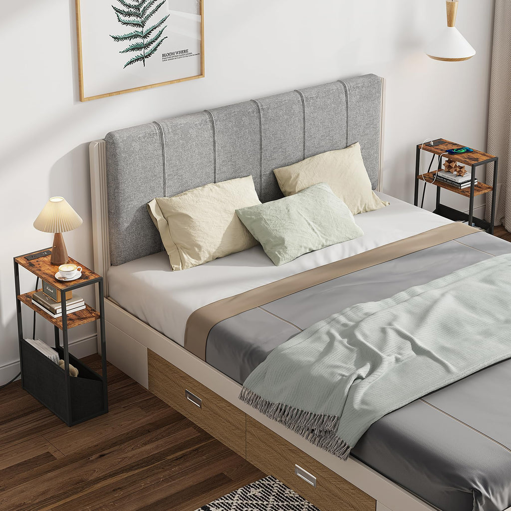 Narrow Side Table with Charging Station U56135