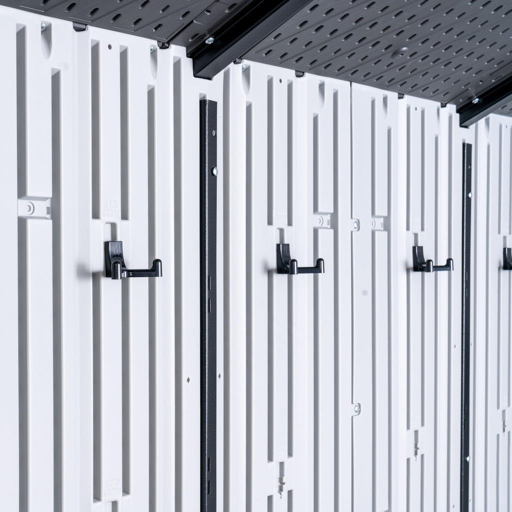 8x10 Ft Gray Resin Outdoor Storage Shed Y6648