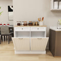 White 10-Gallon Trash Cabinet with 2 Drawers L185863
