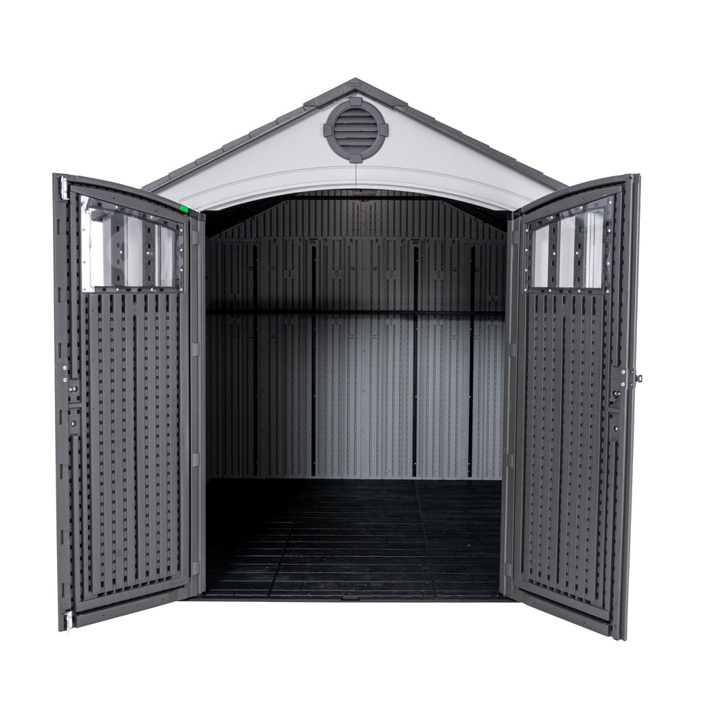 8x10 Ft Gray Resin Outdoor Storage Shed Y6648
