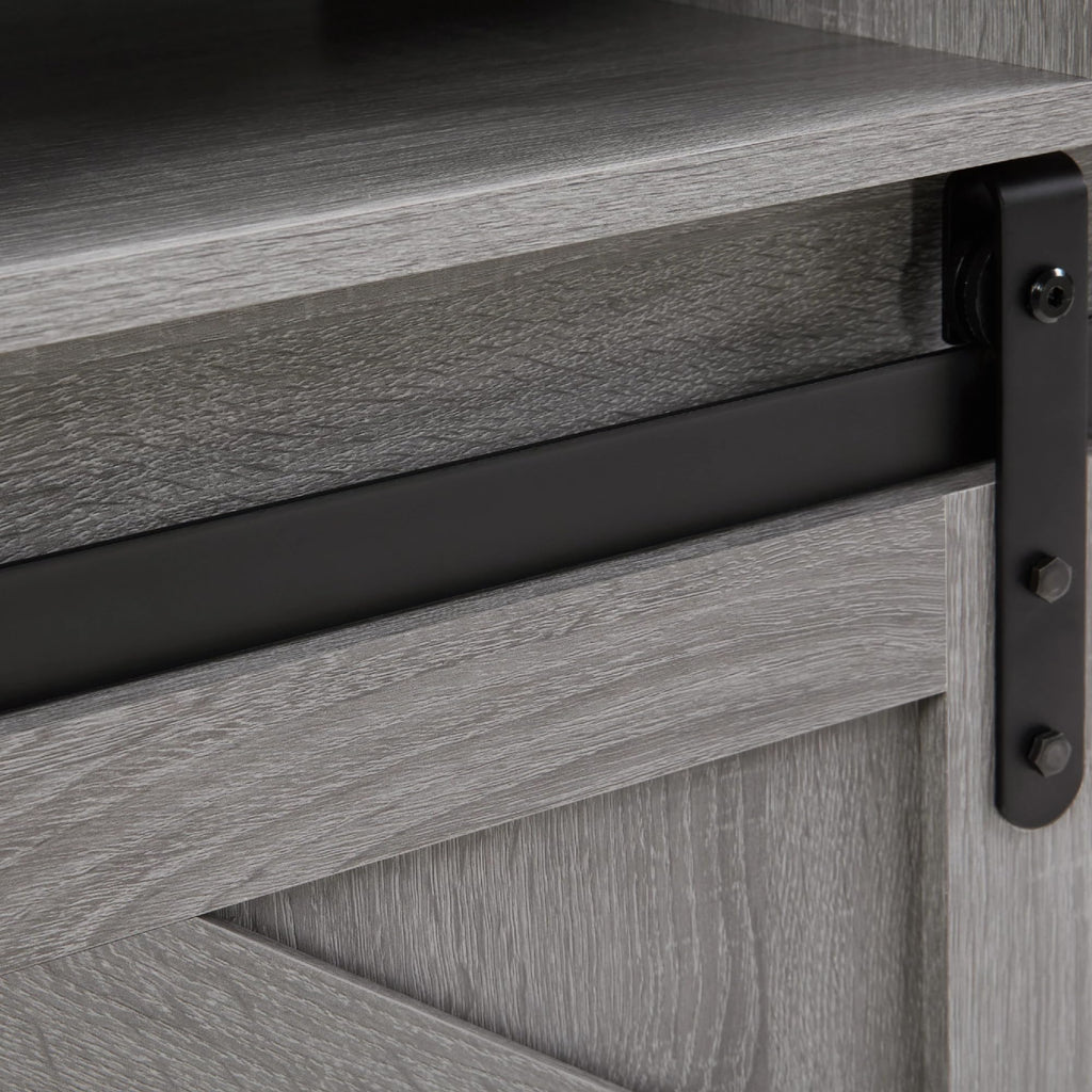 65" Grey TV Stand with Sliding Doors G9266