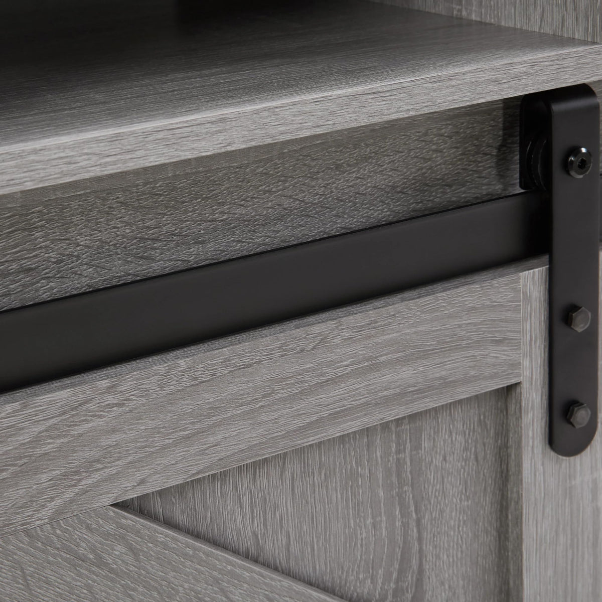 65" Grey TV Stand with Sliding Doors G9266