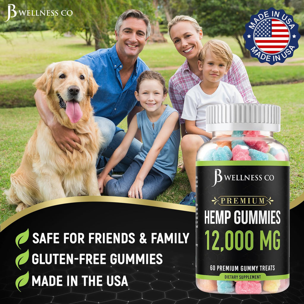 Hemp Gummies 12,000 Vitamins & Omega 3,6,9 120 Count F636581