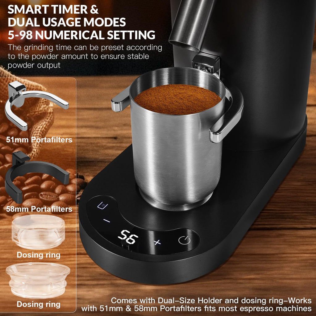 Cordless Black Conical Burr Coffee Grinder V187599