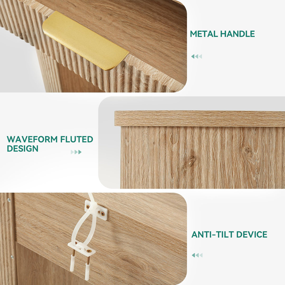 47.2" Oak Console Table with 2 Drawers & Shelf S85473