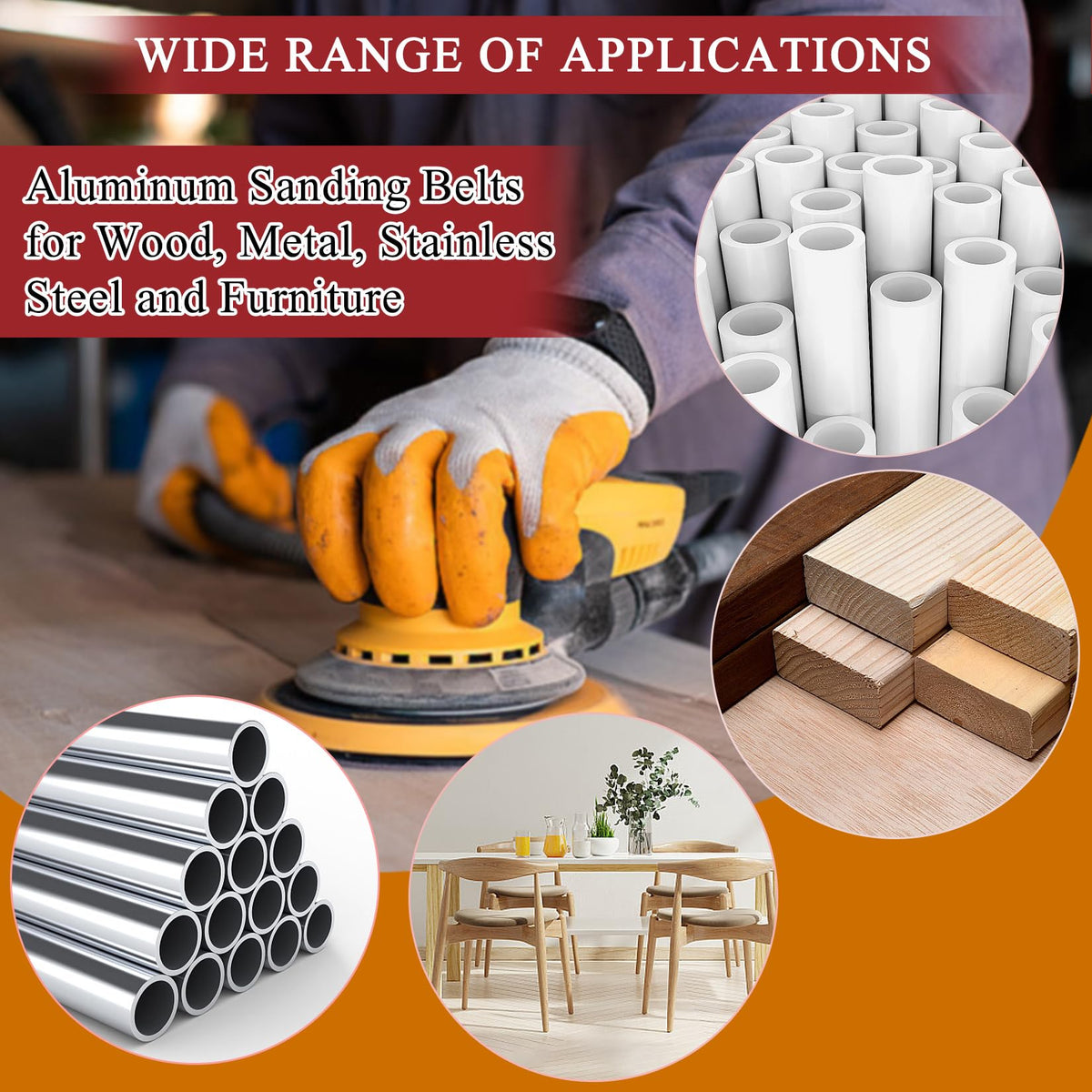 4 x 36 inch 11 Pc Sanding Belts and 6" Self Stick Sanding Disc Set X71763