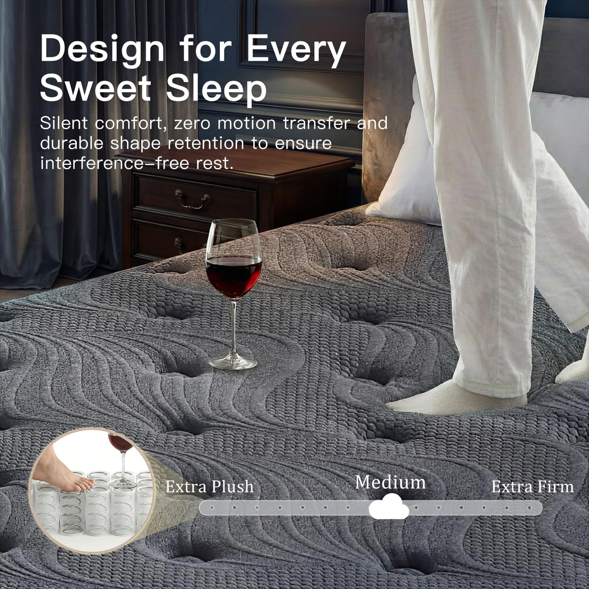Full Size 12 Inch Memory Foam Hybrid Mattress T481372
