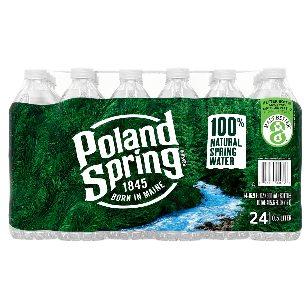 100% Natural Spring Water 16.9 fl oz 24 Pack T806
