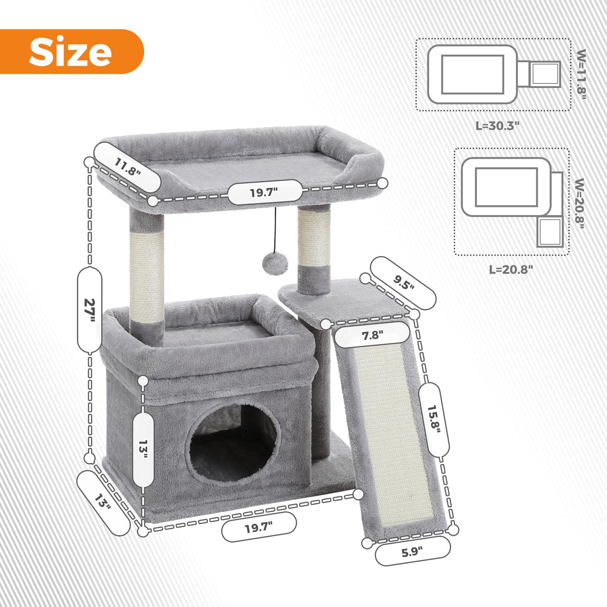 Gray Cat Tree A593