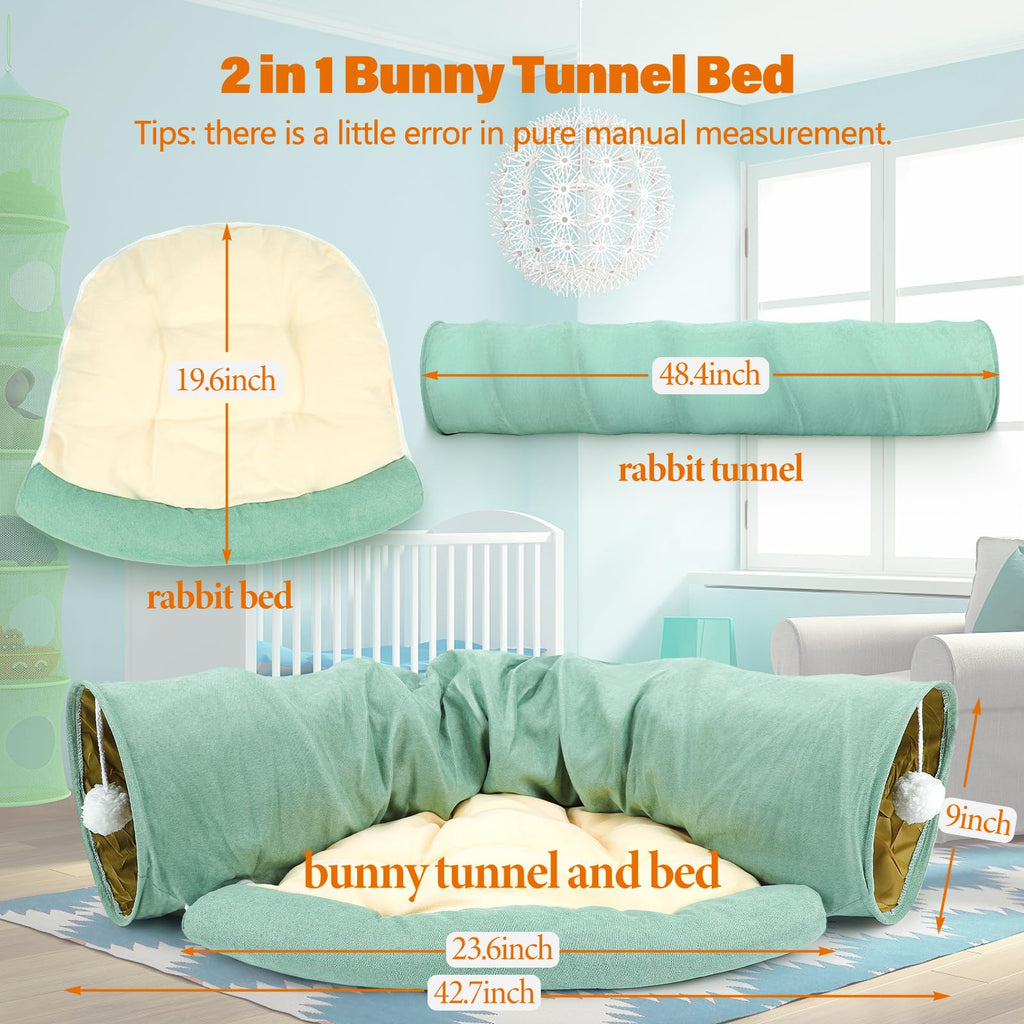 Collapsible Bunny Tunnel Bed with Mat T198