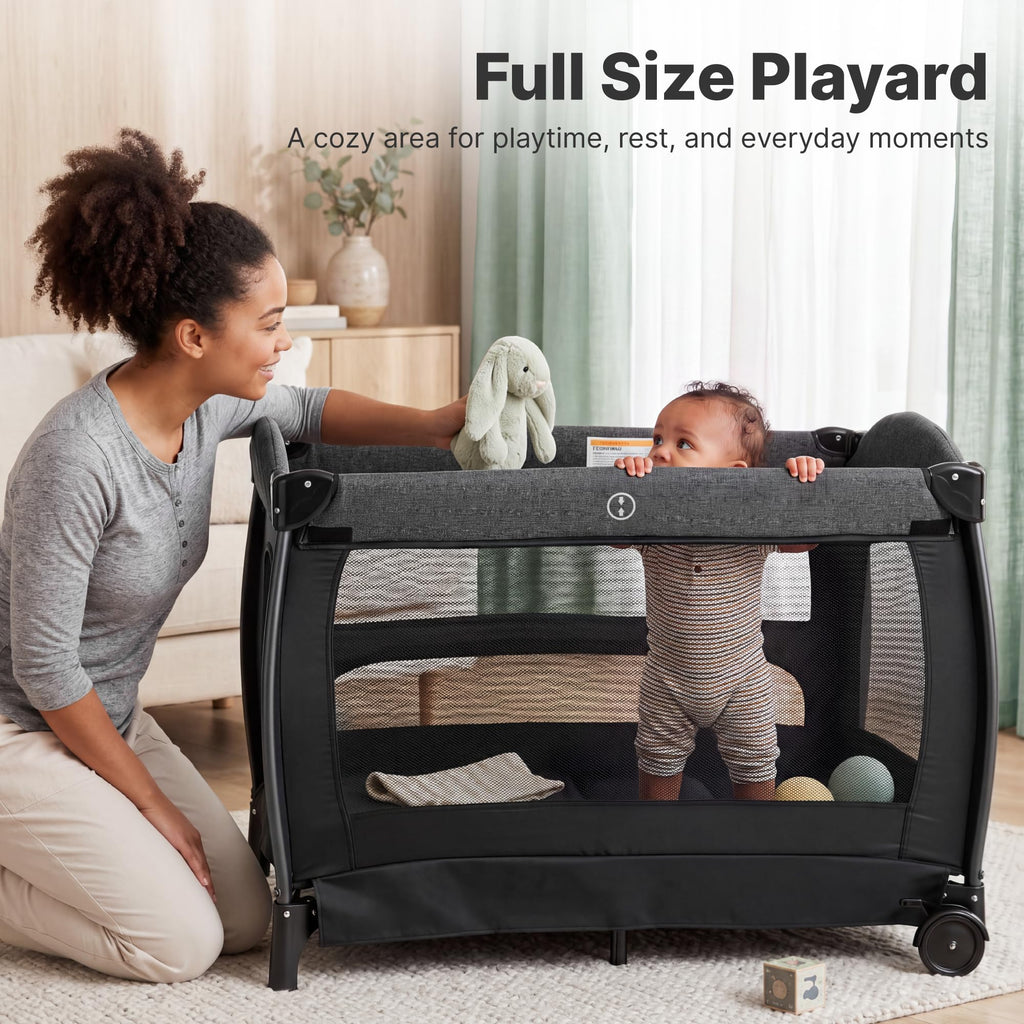 4-in-1 Pack and Play with Bassinet, Diaper Changer, Playpen X112148